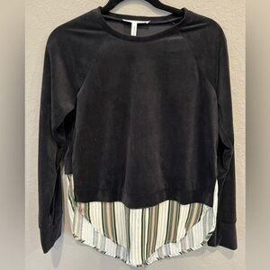 BCBG Generation velour layered sweater